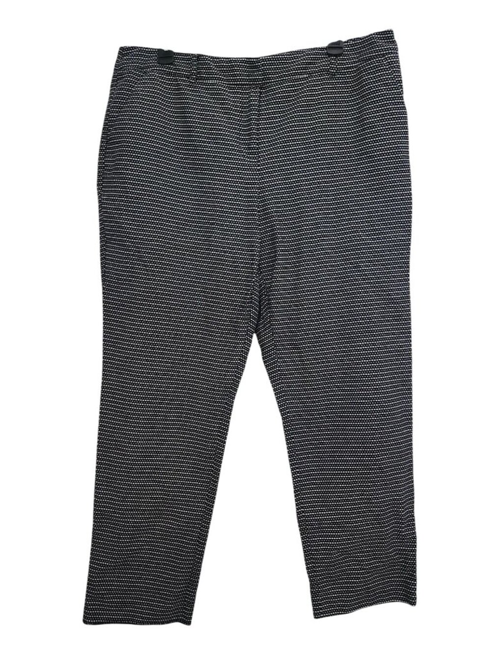 Charter Club Sz 16 Crop Dress Pants Black White Classic Fit